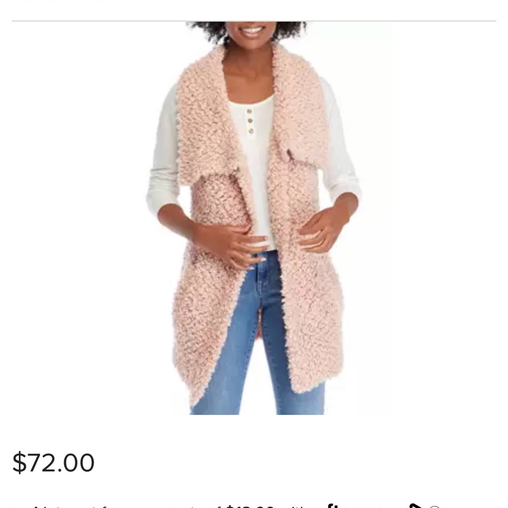New Directions Petite Poddle Drape Vest